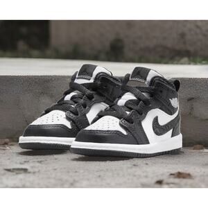 Jordan 1 Mid SE Panda Elephant Toddler Size 8c NEW Fast Ship Box